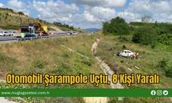 Otomobil Şarampole Uçtu, 8 Kişi Yaralı