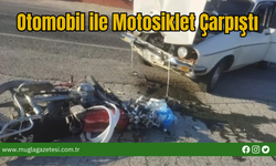 Otomobil ile Motosiklet Çarpıştı