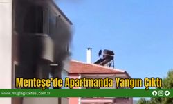 Menteşe'de Apartmanda Yangın Çıktı