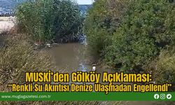 MUSKİ’den Gölköy Açıklaması: “Renkli Su Akıntısı Denize Ulaşmadan Engellendi”