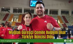 Muğlalı Güreşçi Cemile Buğlem Ünal Türkiye İkincisi Oldu
