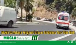 Muğla’da Vakaya Yetişmek İsteyen Ambulans Ters Yöne Girdi