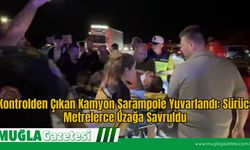 Kontrolden Çıkan Kamyon Şarampole Yuvarlandı: Sürücü Metrelerce Uzağa Savruldu