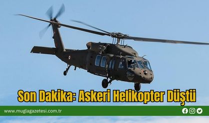 Son Dakika: Askeri Helikopter Düştü