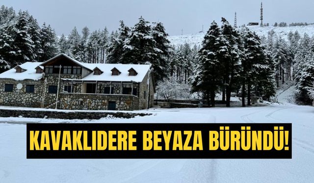 KAVAKLIDERE BEYAZA BÜRÜNDÜ