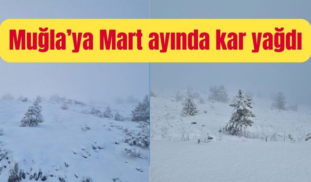 Muğla’ya Mart ayında kar yağdı