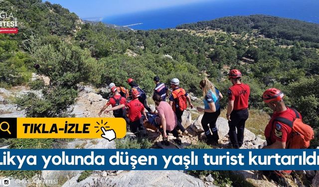 Likya yolunda düşen yaşlı turist kurtarıldı