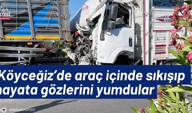 Köyceğiz’de araç içinde sıkışıp hayata gözlerini yumdular