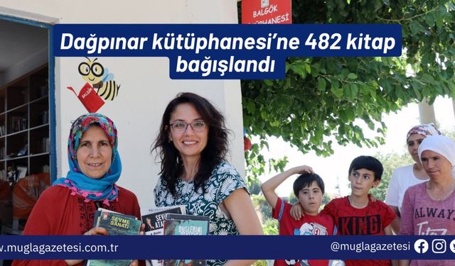 Dağpınar kütüphanesi’ne 482 kitap bağışlandı