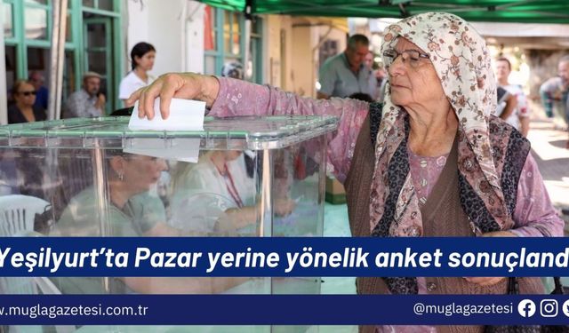 Yeşilyurt’ta Pazar yerine yönelik anket sonuçlandı