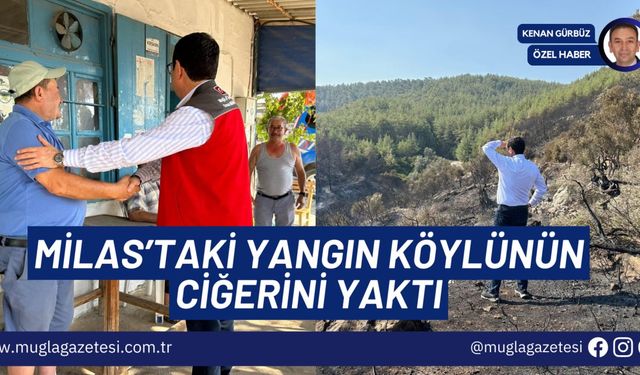 MİLAS’TAKİ YANGIN KÖYLÜNÜN CİĞERİNİ YAKTI