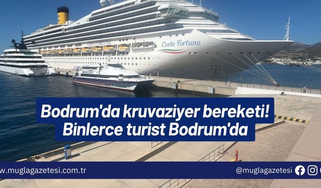 Bodrum'da kruvaziyer bereketi! Binlerce turist Bodrum'da