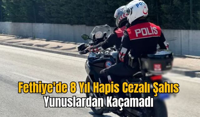 Fethiye'de 8 Yıl Hapis Cezalı Şahıs Yunuslardan Kaçamadı
