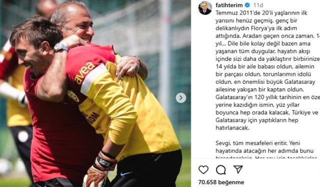 Fatih Terim’den Muslera’ya Duygusal Veda: “Galatasaray’ın Tarihine İsmini Kazıdın”