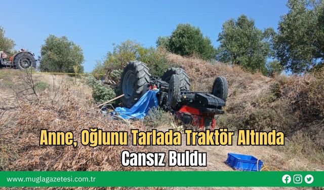 Anne, Oğlunu Tarlada Traktör Altında Cansız Buldu