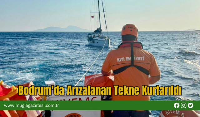 Bodrum'da Arızalanan Tekne Kurtarıldı