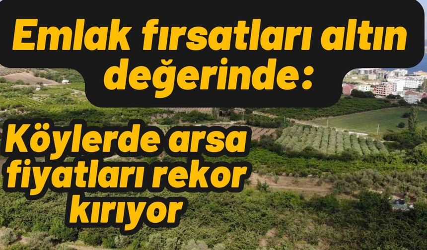 Emlak fırsatları altın değerinde: Köylerde arsa fiyatları rekor kırıyor