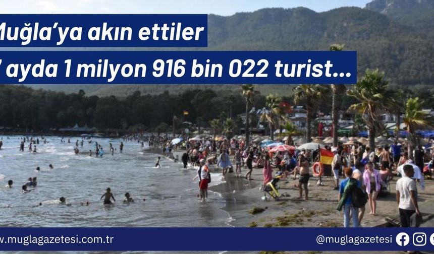 Muğla’ya akın ettiler: 7 ayda 1 milyon 916 bin 022 turist...