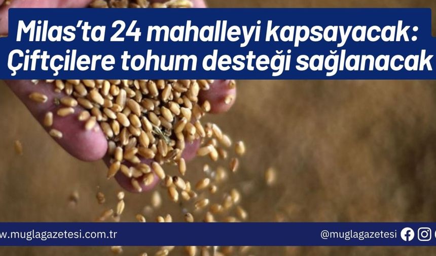 Milas’ta 24 mahalleyi kapsayacak: Çiftçilere tohum desteği sağlanacak