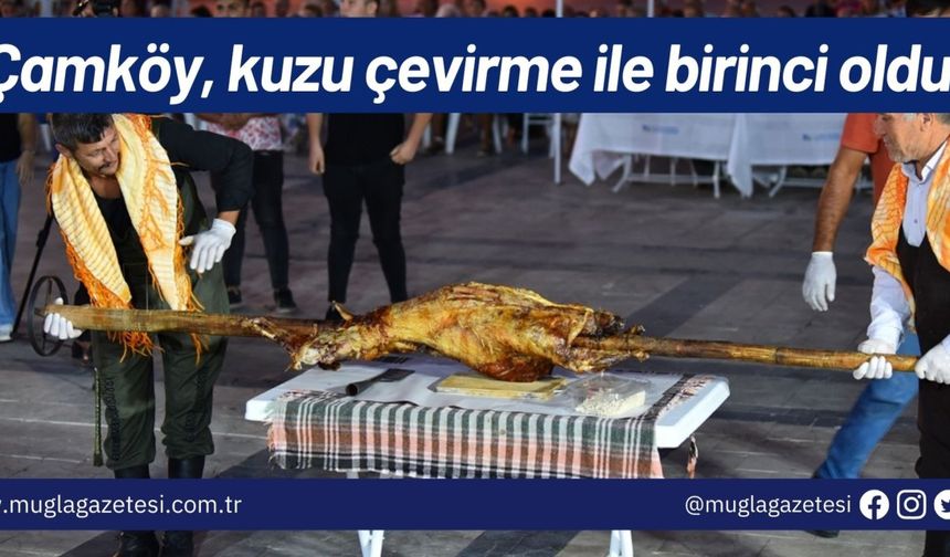 Çamköy, kuzu çevirme ile birinci oldu