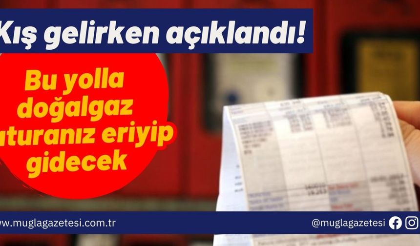 Kış gelirken açıklandı! Bu yolla doğalgaz faturanız eriyip gidecek