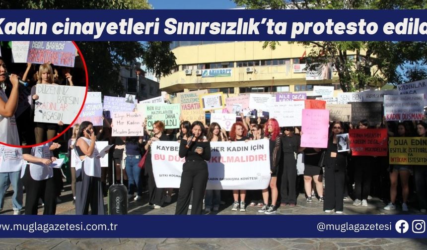 Kadın cinayetleri Sınırsızlık’ta protesto edildi