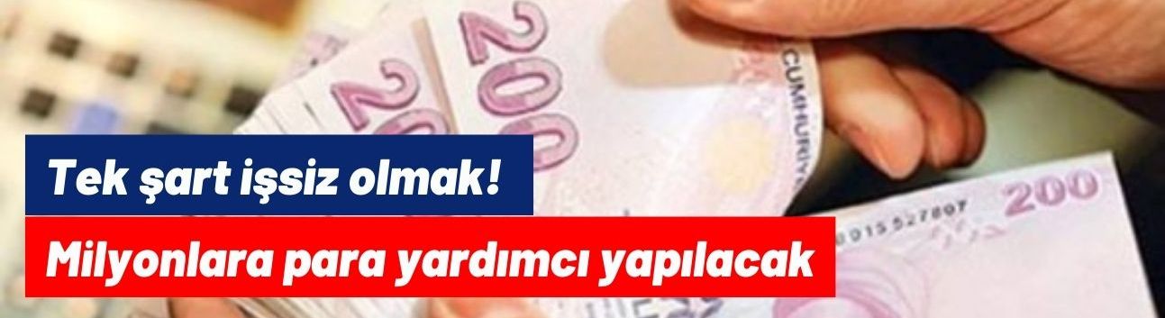 Tek şart işsiz olmak! Milyonlara para yardımcı yapılacak